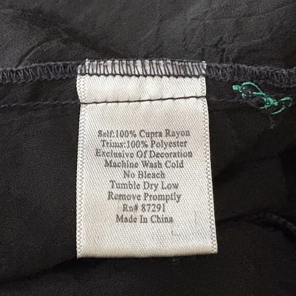 Johnny Was Multicolored Embroidered Tunic Black Size 2X - Picture 12 of 14